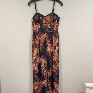 Band of Gypsies Black and Red Jumpsuit with Wide-Leg Cut